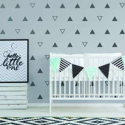 image-40x Triangle Wall Vinyl Decals - Nursery Kids Room Black Stickers For Decor