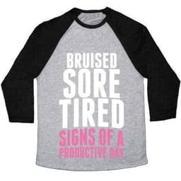 image-BRUISED, SORE, TIRED. ALL SIGNS OF A PRODUCTIVE DAY. UNISEX TRI-BLEND