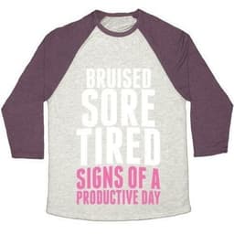 image-BRUISED, SORE, TIRED. ALL SIGNS OF A PRODUCTIVE DAY. UNISEX TRI-BLEND