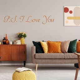 image-Ps I Love You Wall Sticker - Romantic Bedroom Quote Decor Art Vinyl Decal