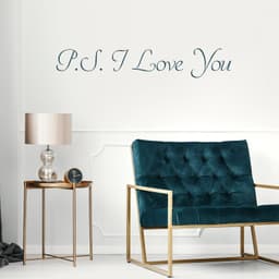 image-Ps I Love You Wall Sticker - Romantic Bedroom Quote Decor Art Vinyl Decal