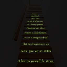 image-Believe In Yourself Stair Glow In Dark Vinyl Sticker - Night Glowing Motivation Love Home Quote Decal