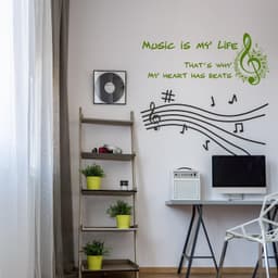 image-Music Is My Life Wall Sticker - Note Quote Gift Decor Art Vinyl Decal