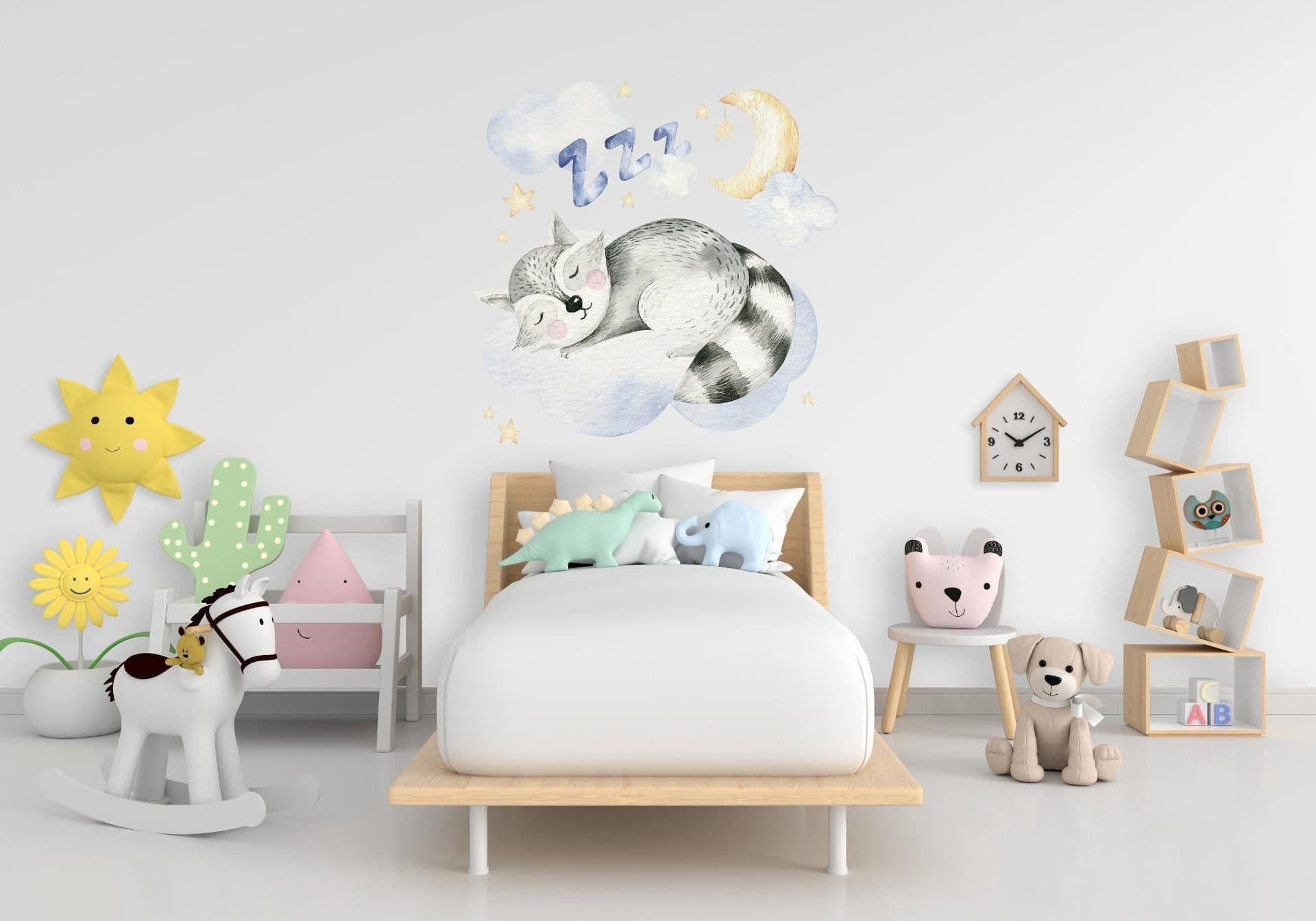 image-Nursery Cloud Dream Wall Sticker - Baby Animal Decor Decal For Boy Girl Room