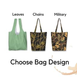 image-Women's Black Shopper Bag with Military Brown Patterns | Large Tote with Wallet | Stylish Durable Travel Bag | Versatile Beach and Gym Bag