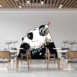 image-Panda Wall Sticker - Pandas Head Decal