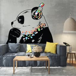image-Panda Wall Sticker - Pandas Head Decal