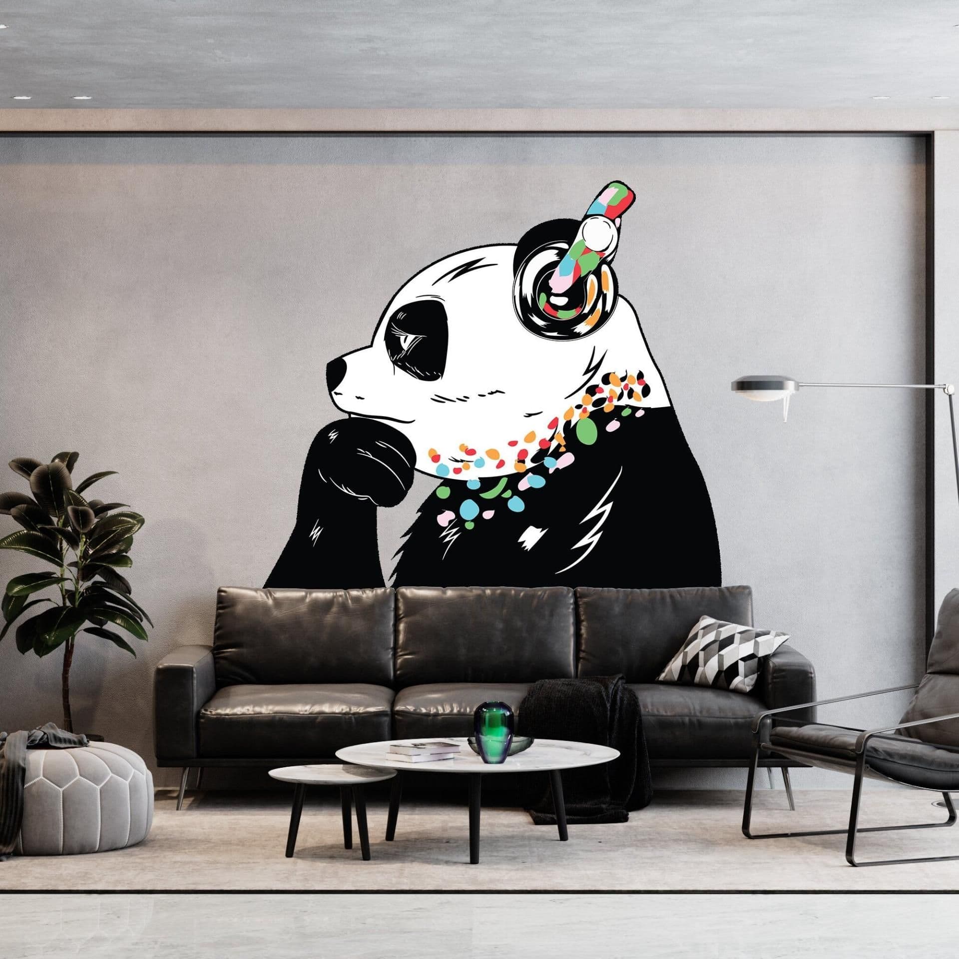 image-Panda Wall Sticker - Pandas Head Decal