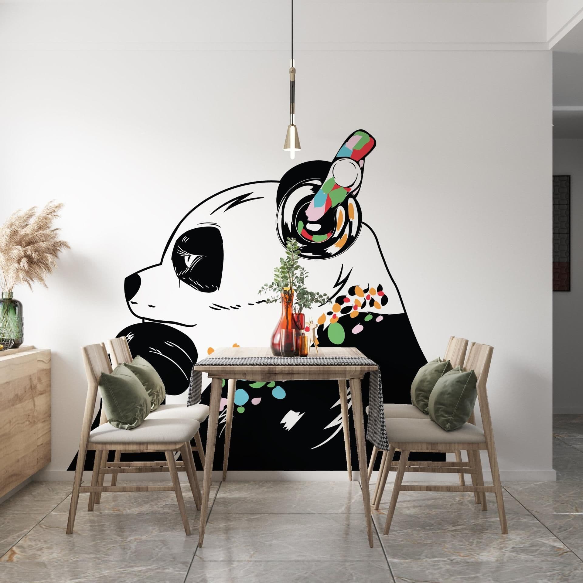 image-Panda Wall Sticker - Pandas Head Decal