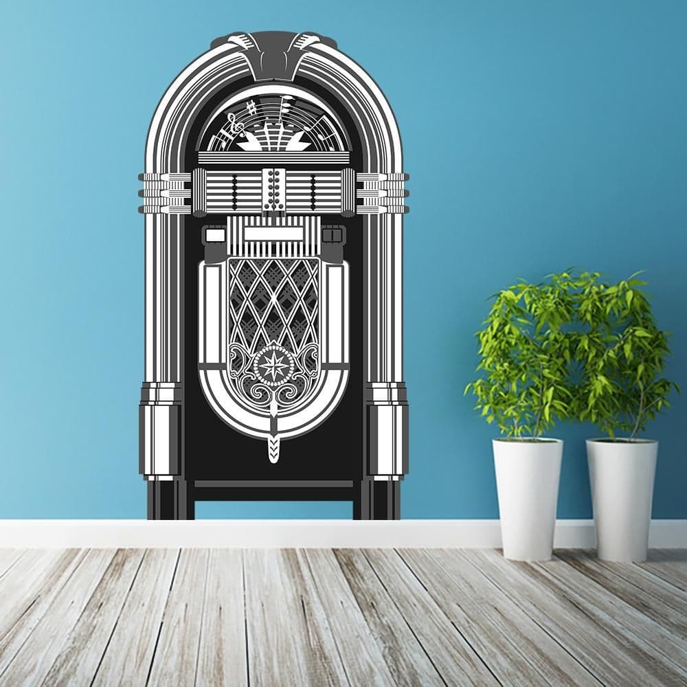 image-Jukebox Art Wall Print Sticker Decor - Old Music Box Song Party Jdm Die Cut Juke Vinyl Decal