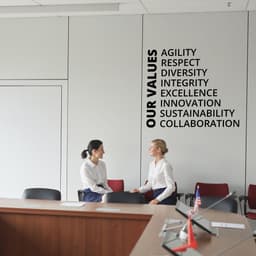image-Our Values Office Wall Decal - Inspirational Conference Room Art Sticker