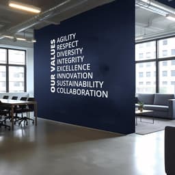 image-Our Values Office Wall Decal - Inspirational Conference Room Art Sticker