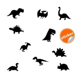 image-40x Dinosaur Silhouette Wall Decal - Dino Nursery Baby Room Art Vinyl Decor Decals