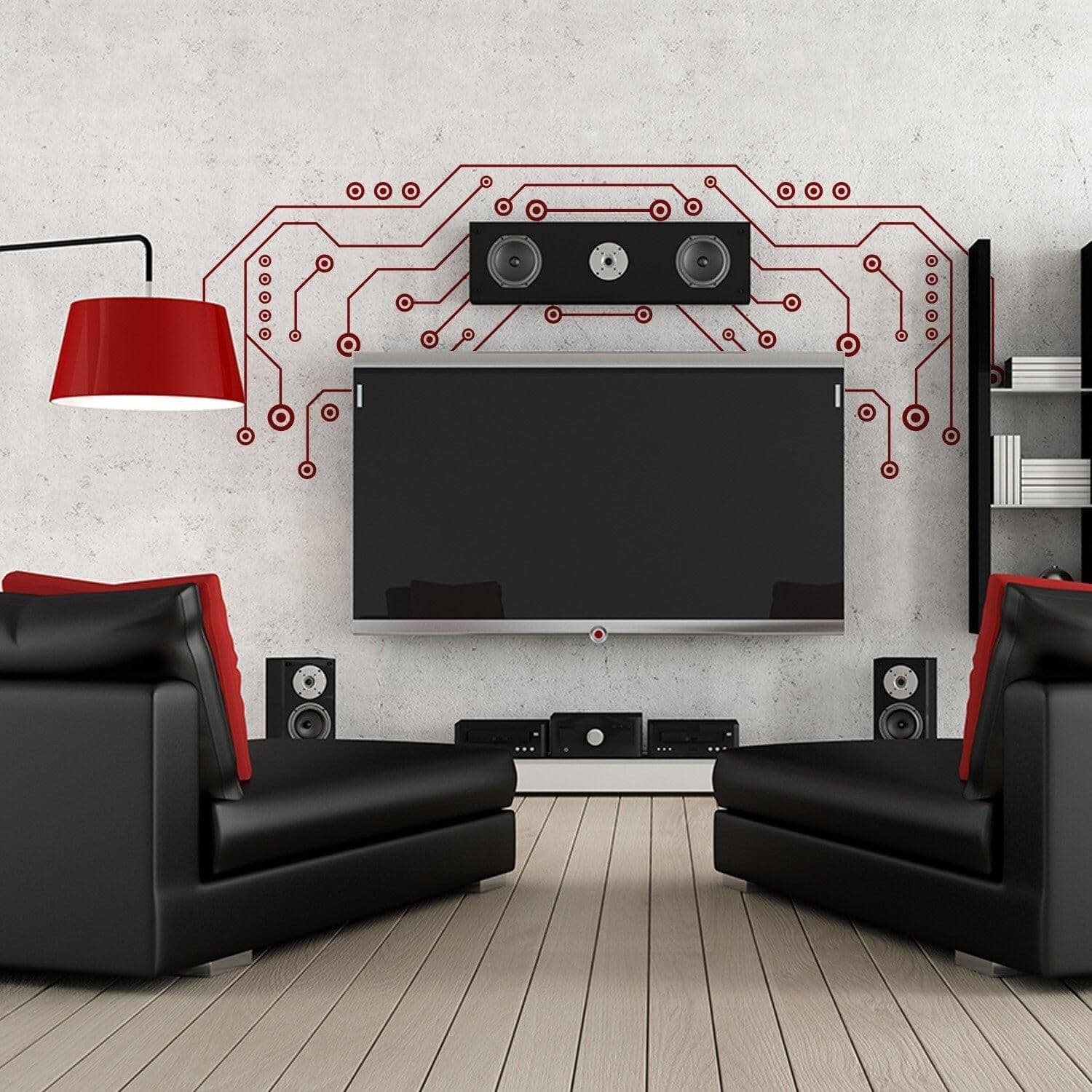 image-TV Wall Decor Art Vinyl Decals - Decorative Stickers For Living Room