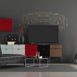 image-TV Wall Decor Art Vinyl Decals - Decorative Stickers For Living Room