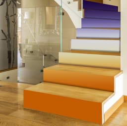 image-Gradient Color Self-adhesive Stairs Risers Stickers