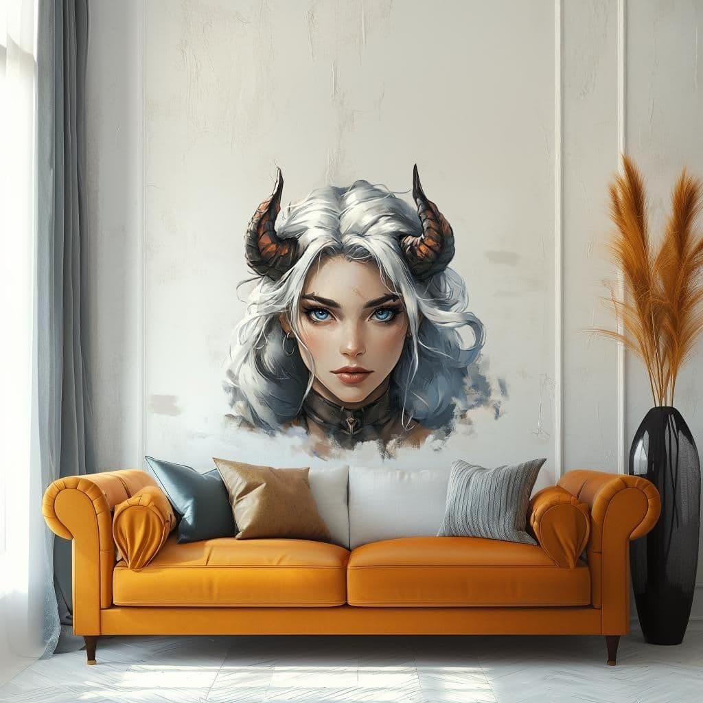 image-Magical Fairy Wall Decal | Glowing Butterfly Wings Sticker | Fantasy Elf Vinyl Mural | Enchanted Bedroom Decor Mystical Peel Stick Wall Art