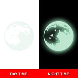 image-Glow In The Dark Moon Wall Sticker - Glowing Ceiling Decal For Kid Room Bedroom The Light Decor