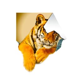 image-3d Tiger Sticker - Tiger Porthole Decoration Wall Decal For Bedroom