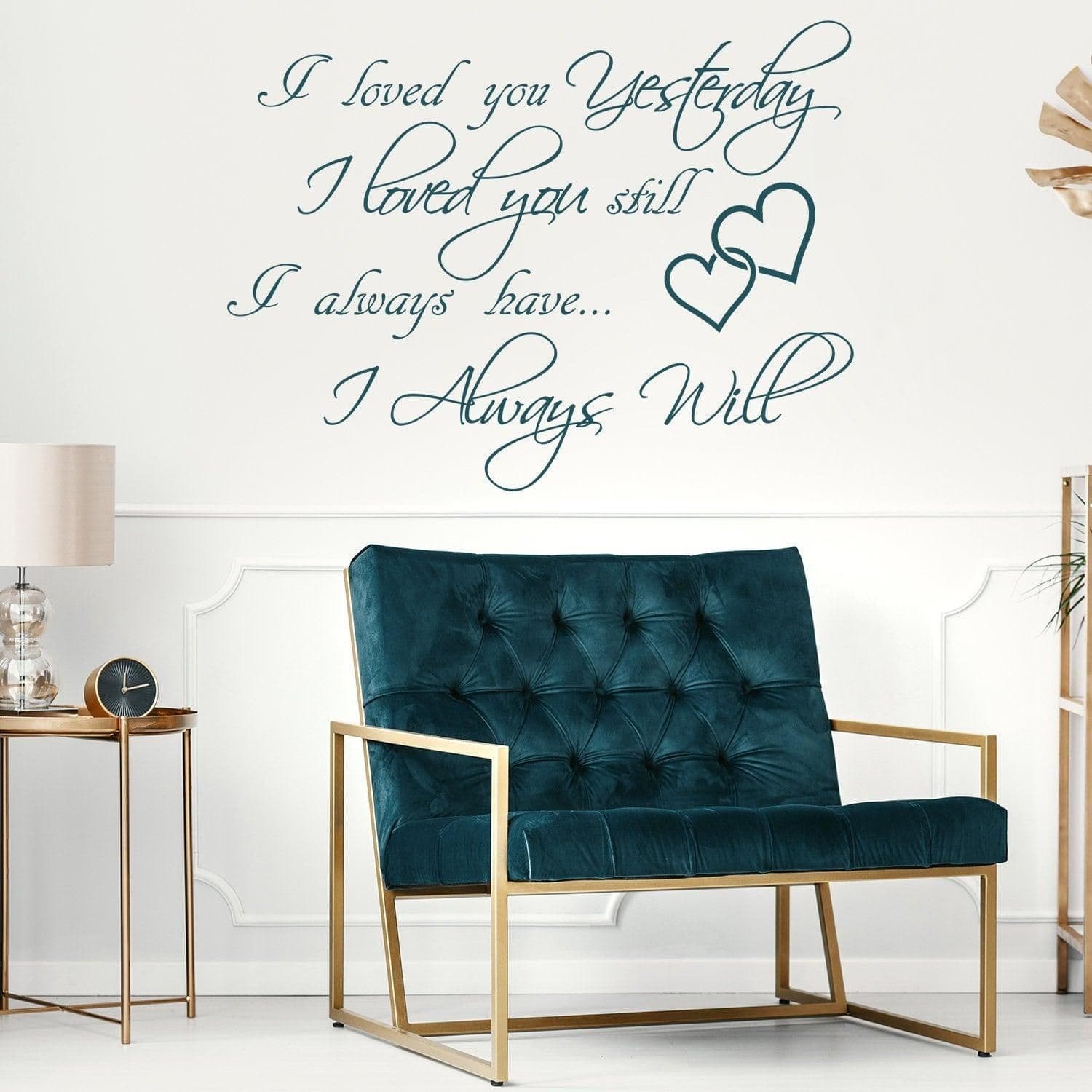image-I Love You Yesterday Wall Sticker - Always Loved Still Than More Vinyl Quote Decal