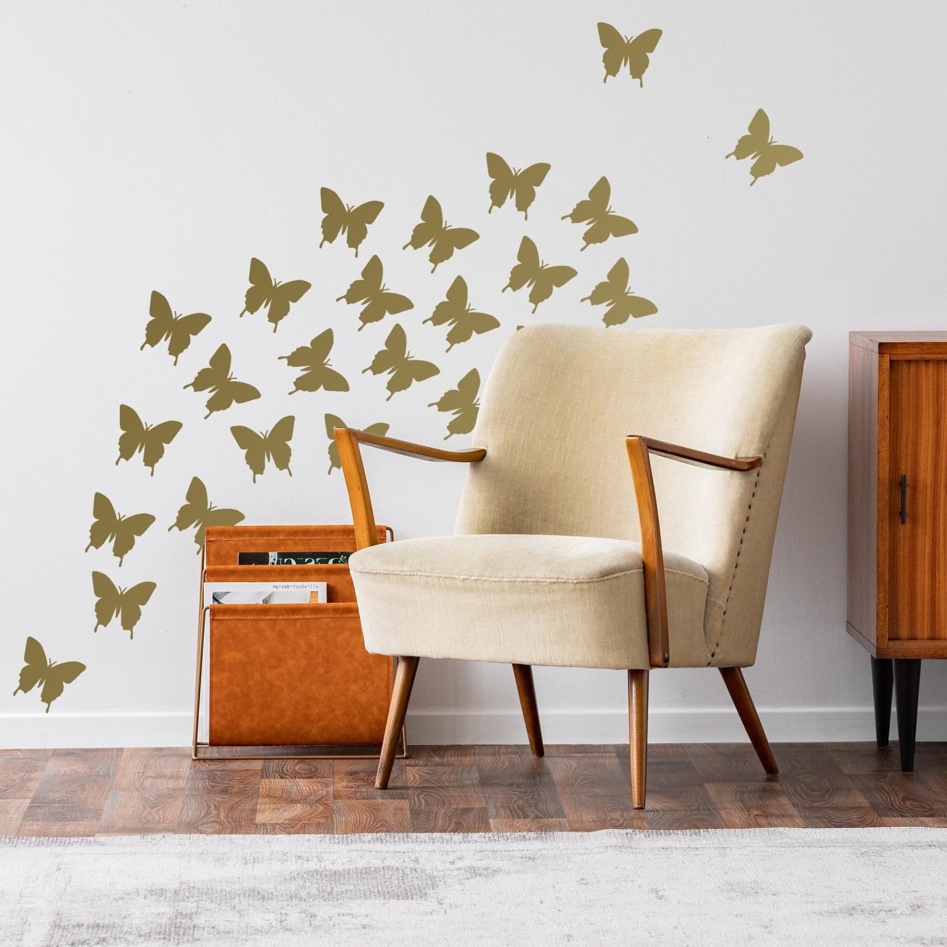 image-Butterflies Stickers For Wall - Car Laptop Vinyl Waterproof Art Sticker Set
