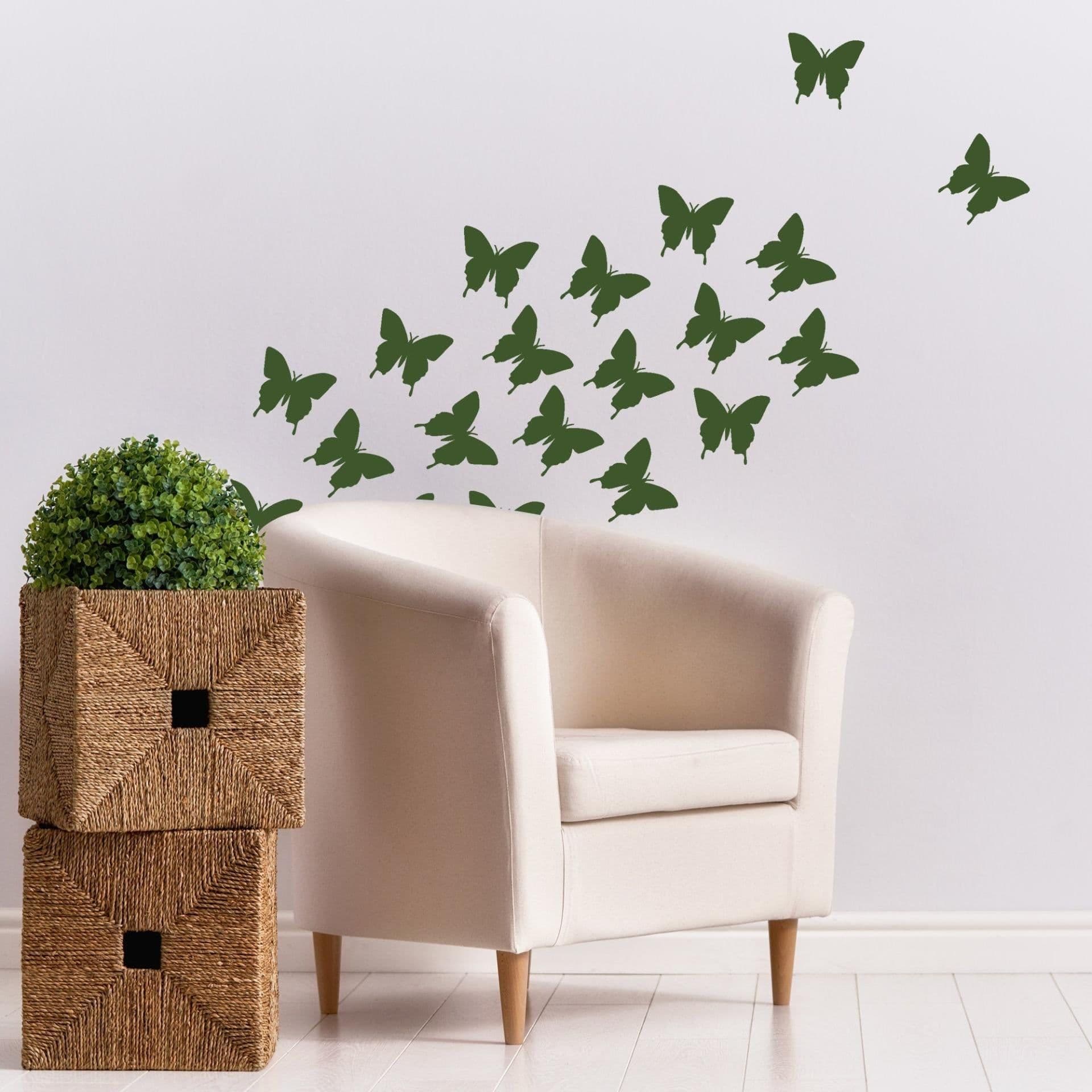 image-Butterflies Stickers For Wall - Car Laptop Vinyl Waterproof Art Sticker Set