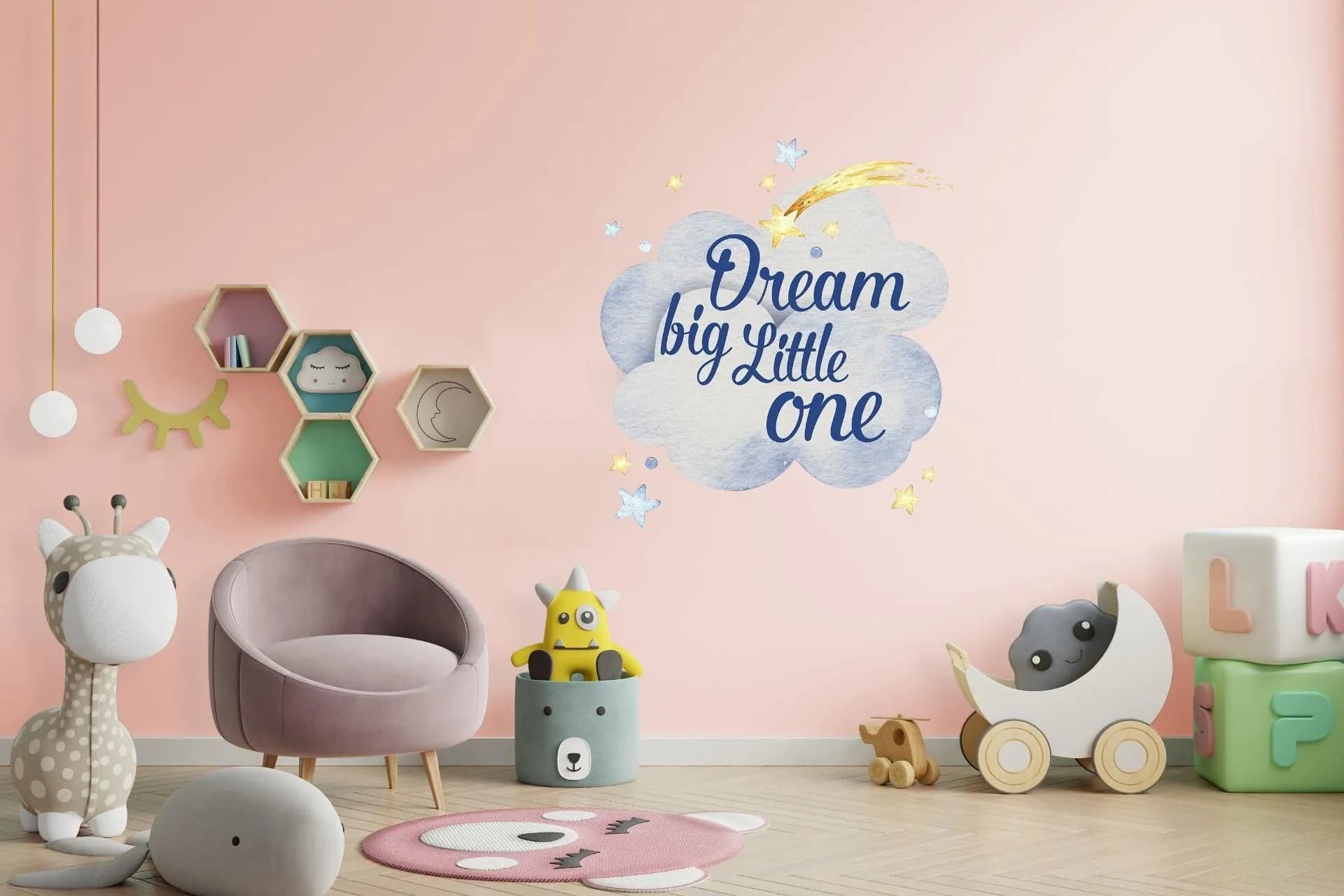 image-Baby Nursery Dream Wall Sticker - Animal Cloud Decor Decal For Boy Girl Room