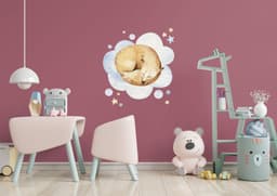 image-Baby Nursery Dream Wall Sticker - Animal Cloud Decor Decal For Boy Girl Room