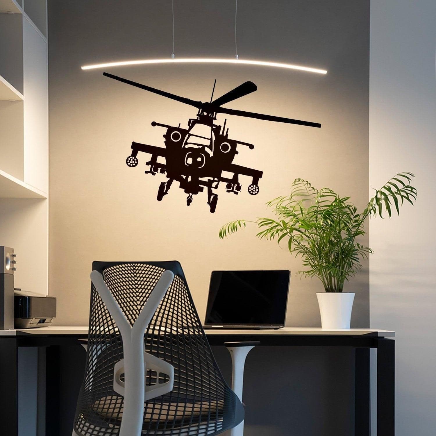 image-Helicopter Wall Sticker - Art Copter Vinyl Decal