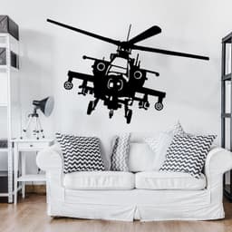image-Helicopter Wall Sticker - Art Copter Vinyl Decal