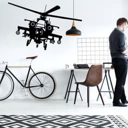 image-Helicopter Wall Sticker - Art Copter Vinyl Decal