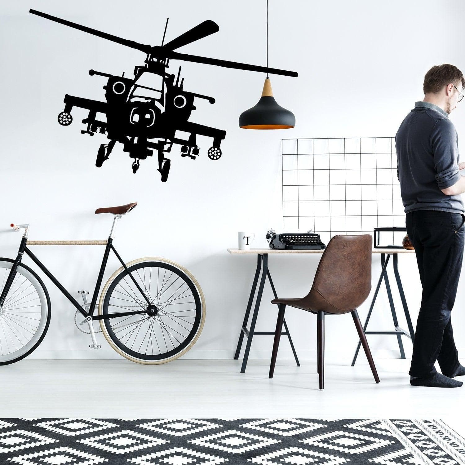 image-Helicopter Wall Sticker - Art Copter Vinyl Decal