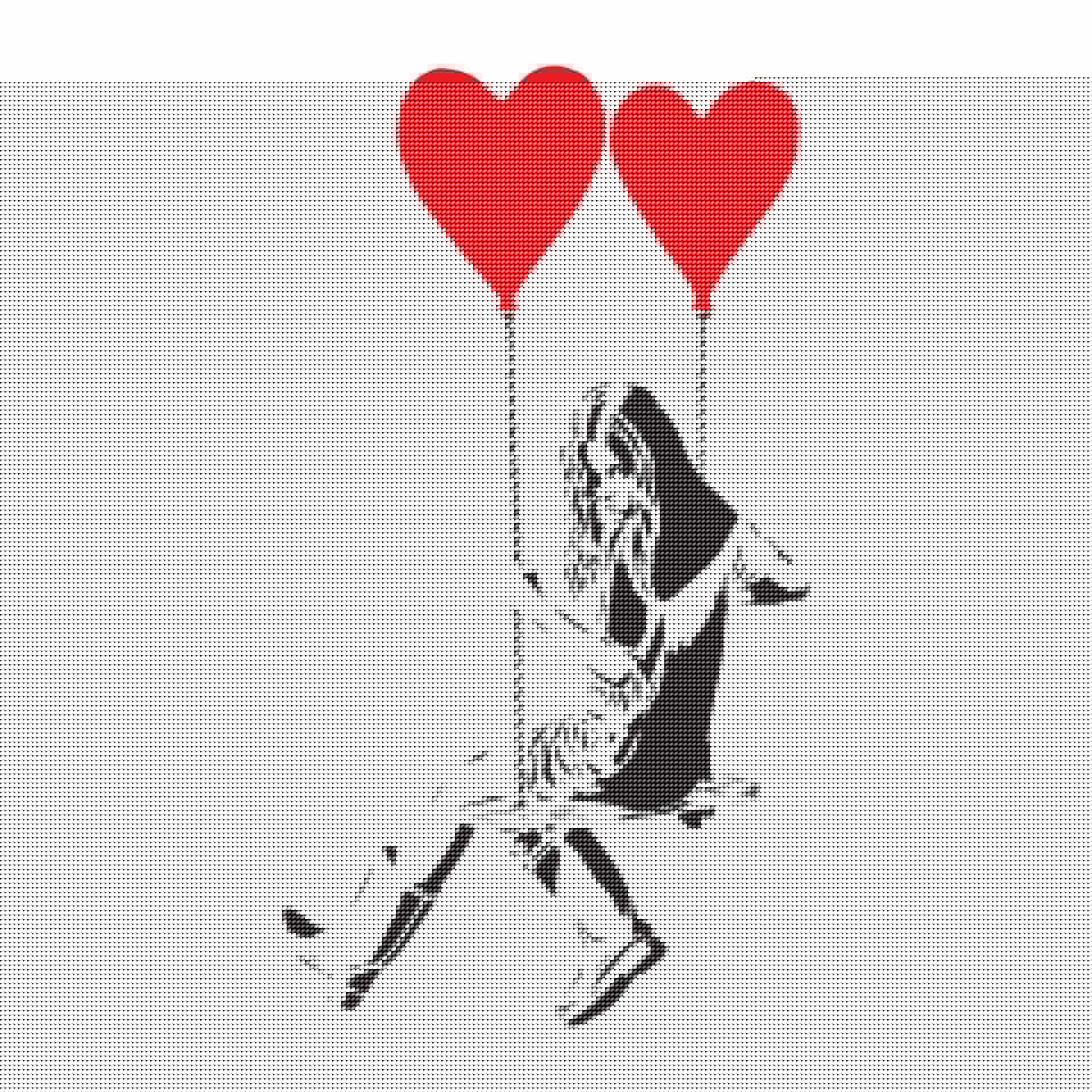 image-Banksy Girl With Heart Balloon Wall Sticker - Vinyl Baloon Hot Air Pop Art Decal