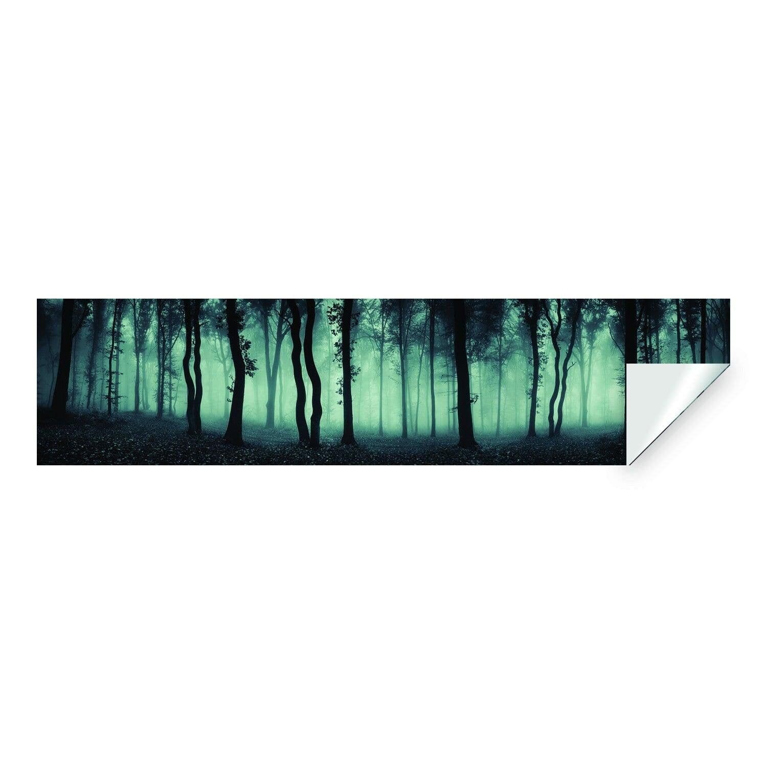 image-Foggy Forest Wallpaper Sticker Mural - Night Tree Fog Removable Wall Paper Art Decal