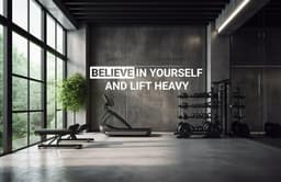 image-"Believe in Yourself" - Motivational Gym Wall Decal
