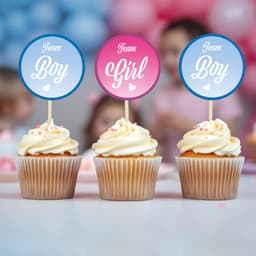 image-Gender Reveal Party Decal Set | Personalized Boy or Girl Stickers | Ice Cream Theme Party Decor | DIY Baby Shower Decorations Labels *!