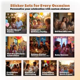 image-Personalized Kids Party Decal Set | Animal Theme Party Stickers | Custom Name Age Bottle, Box, & Treat Decals | DIY Birthday Decorations *!