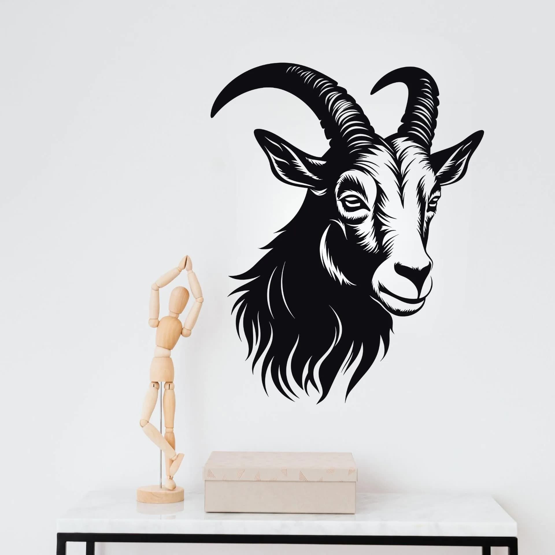 image-Large Zodiac Goat Wall Decal Art