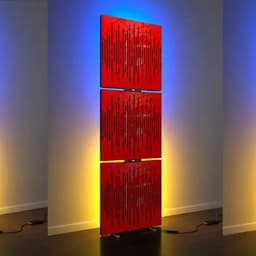image-3-Pack WAVE Acoustic Panels with RGB LED Stand Light