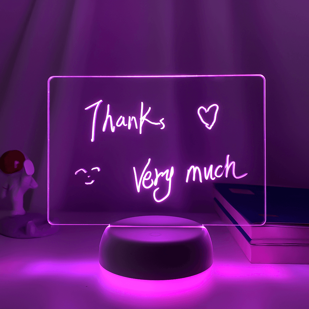image-Touch Control Base Rewritable 3D Night Light with Message Board