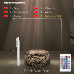 image-Touch Control Base Rewritable 3D Night Light with Message Board