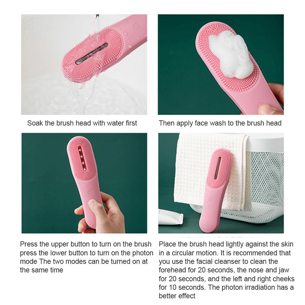 image-Deep Cleansing Exfoliating Removing Electric Facial Cleansing Brush