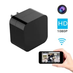 image-Night Vision 1080P Wifi Nanny Cam Wall Charger Hidden Spy Cameras