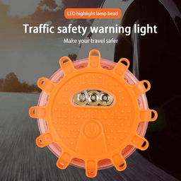 image-LED Roadside Safety Beacon Disc Car Flashing Warning Flare Lights