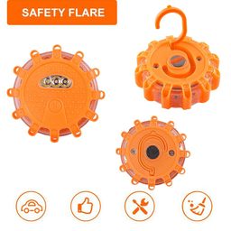 image-LED Roadside Safety Beacon Disc Car Flashing Warning Flare Lights
