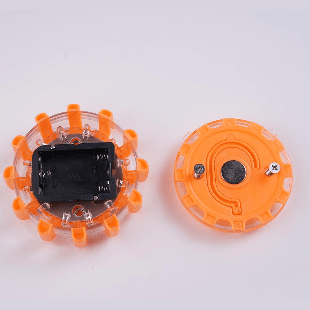 image-LED Roadside Safety Beacon Disc Car Flashing Warning Flare Lights