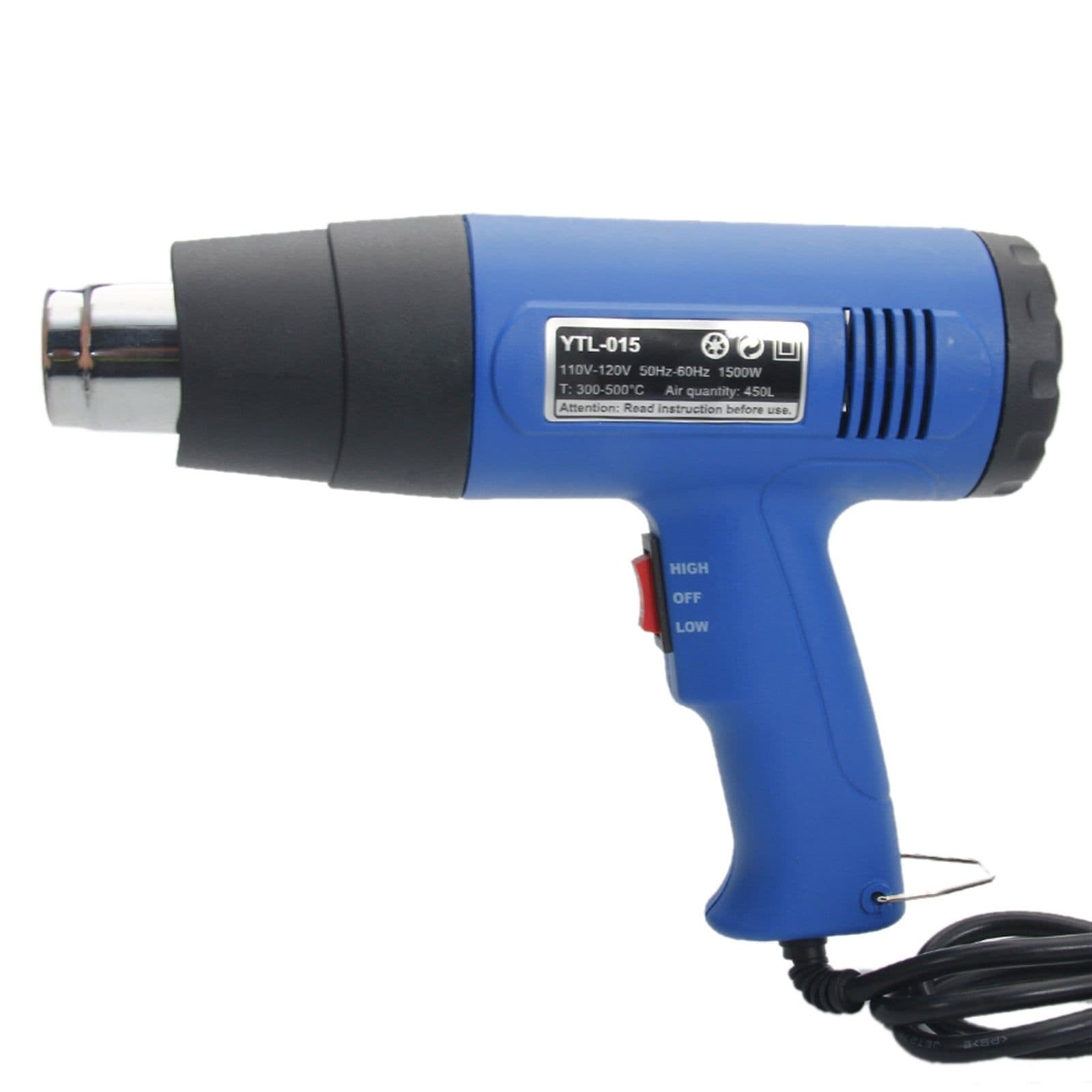 image-1500W 110V Dual-Temperature Heat Gun with 4pcs Concentrator Tips