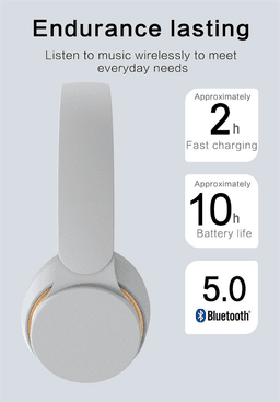 image-Ultra Long Battery Life Bluetooth 5.0 Wireless Stereo Headphones