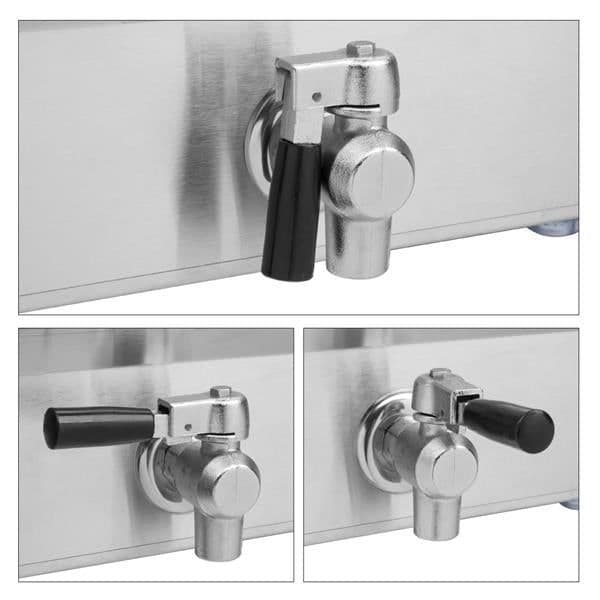 image-12.5qt/11.8l Stainless Steel Faucet Single Tank Deep Fryer