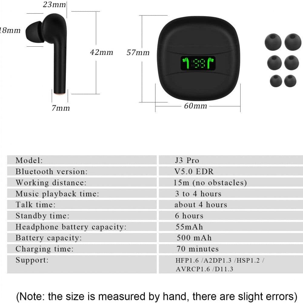 image-TWS Wireless Earbuds Bluetooth 5.0 Earphones with LED Display